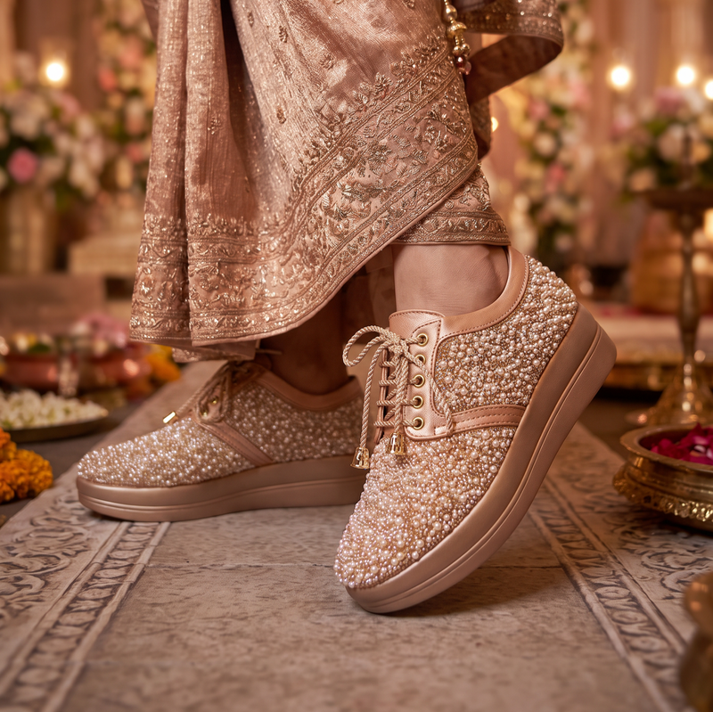 Bridal Wedge Heel Sneaker