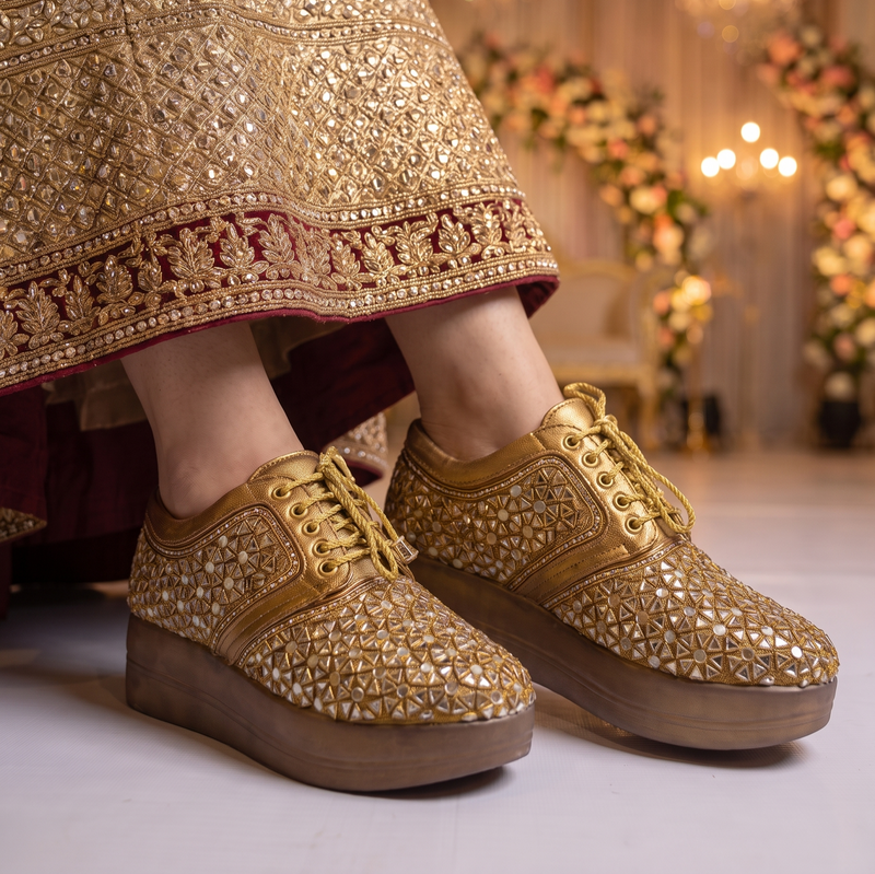 Bridal Wedge Heel Sneaker