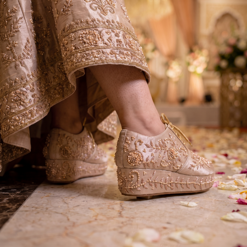 Bridal Wedge Heel Sneaker