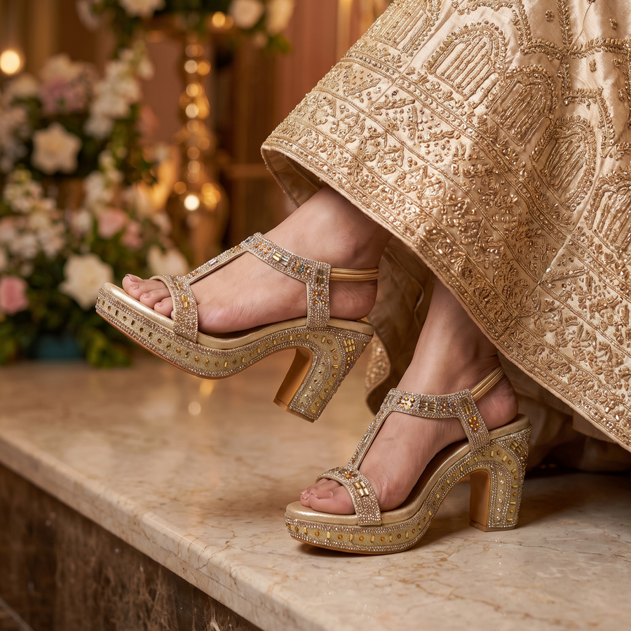 Women's Bridal Block Heel Sandal