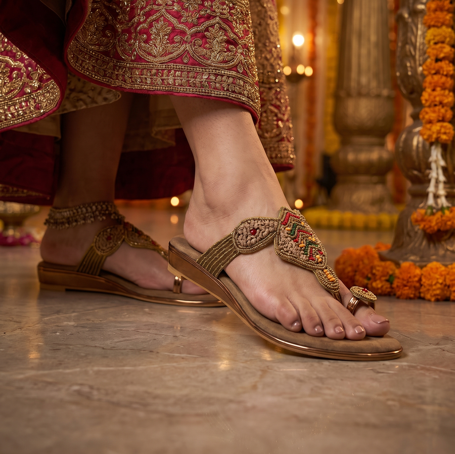 Bridal Flat Heel Slip-On