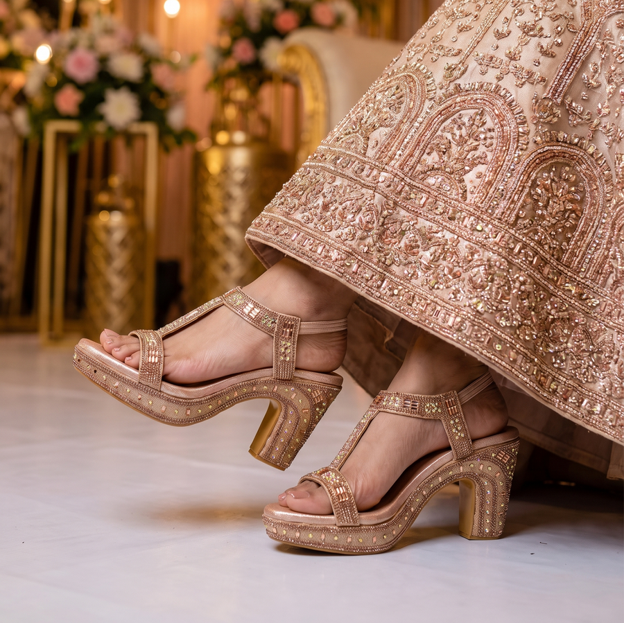 Women's Bridal Block Heel Sandal