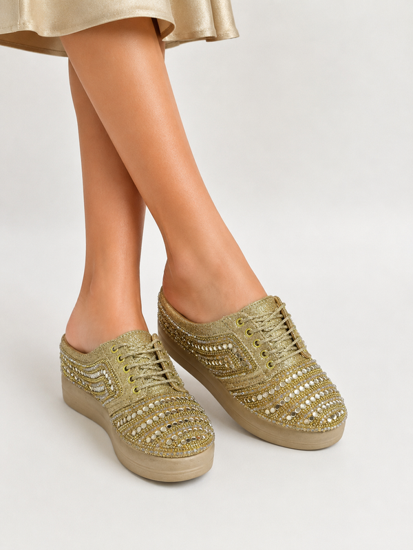 Women Bridal Wedge Sneaker