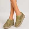 Women Bridal Wedge Sneaker