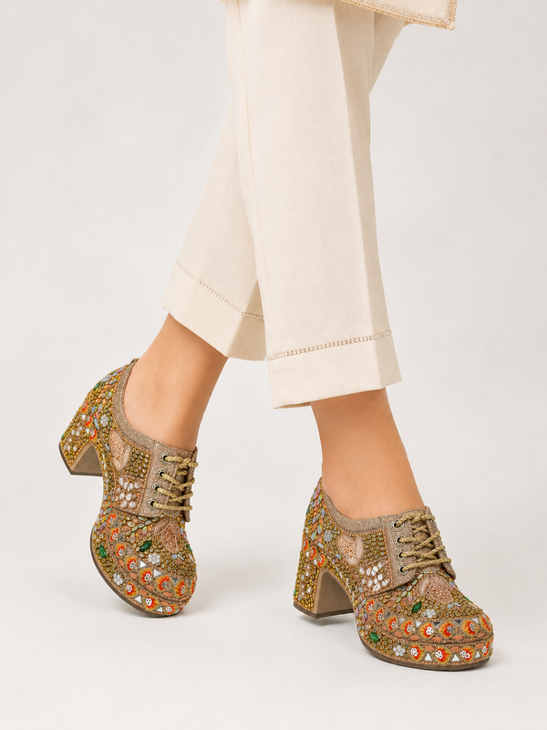 Women Bridal Wedge Sneaker