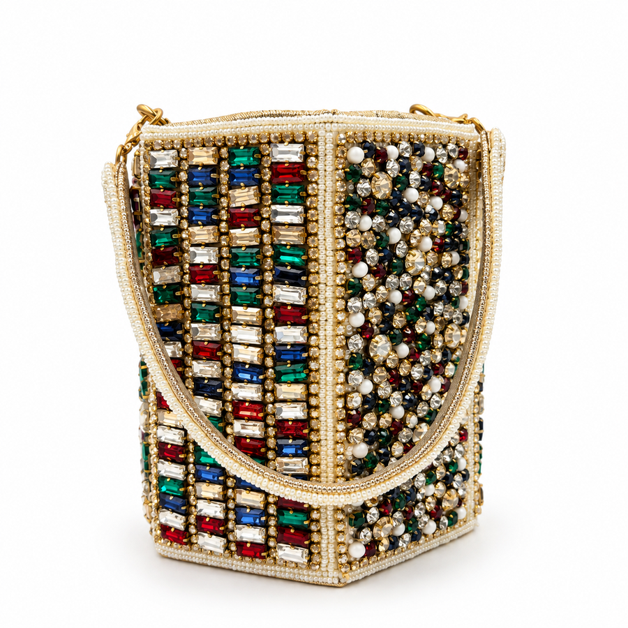 Women's Gold and Jewel Encrusted Clutch