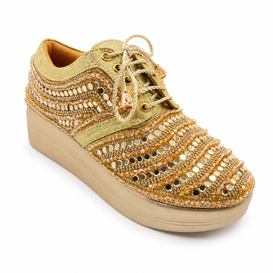 Bridal Wedge Heel Sneaker