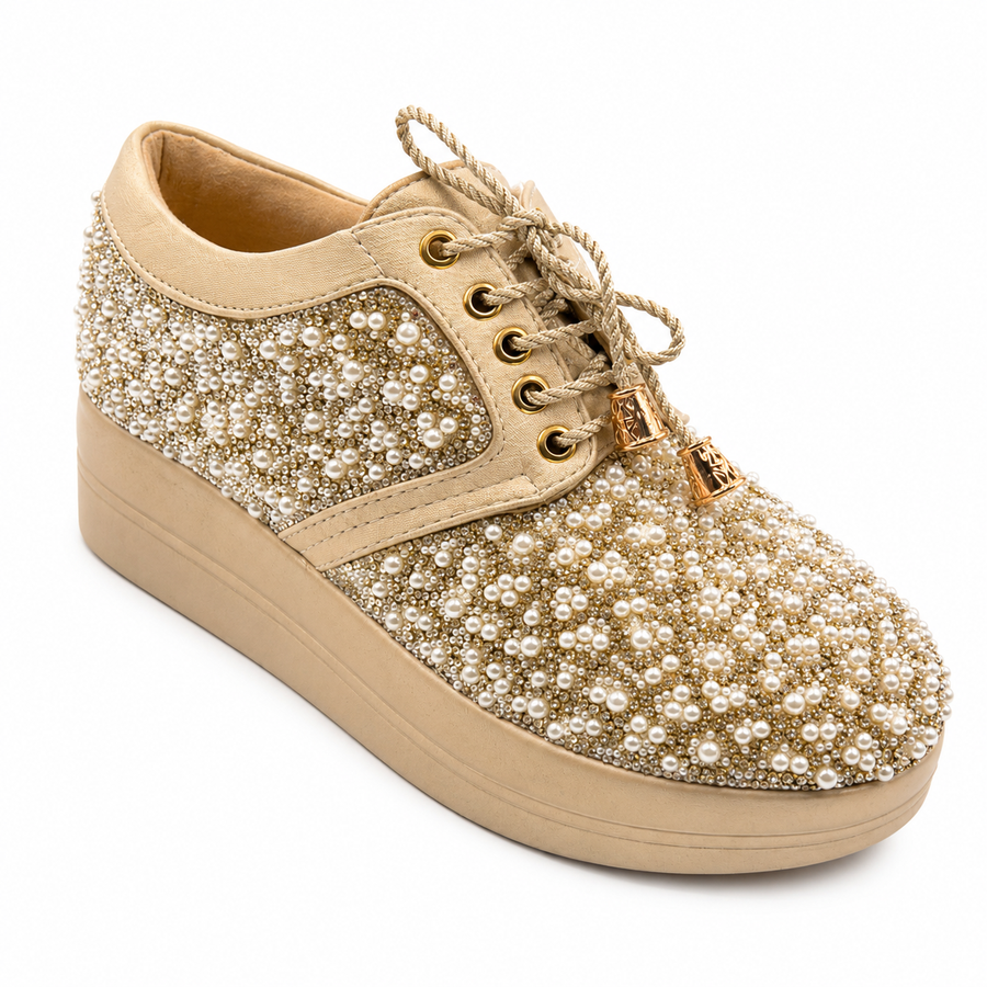 Bridal Wedge Heel Sneaker