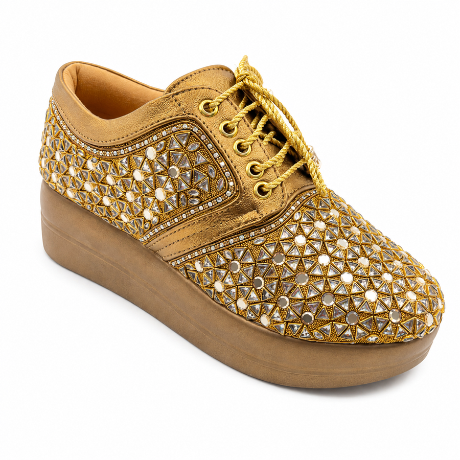 Bridal Wedge Heel Sneaker