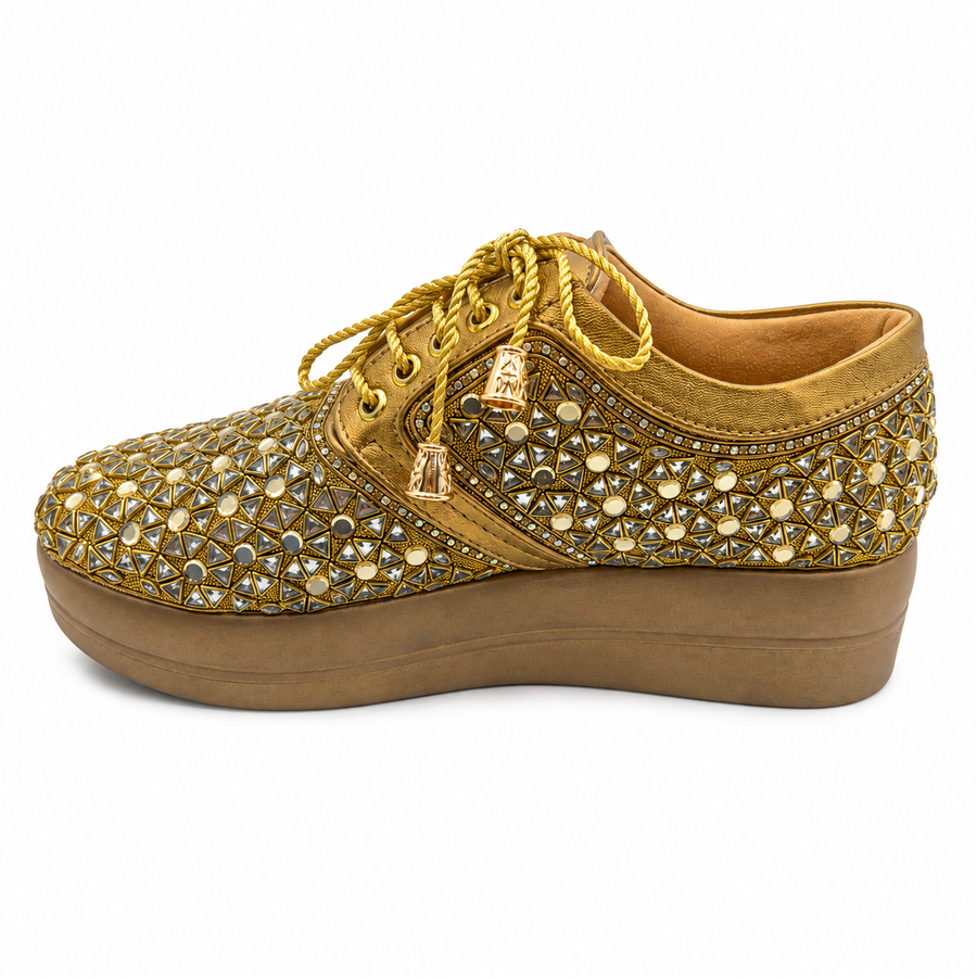 Bridal Wedge Heel Sneaker