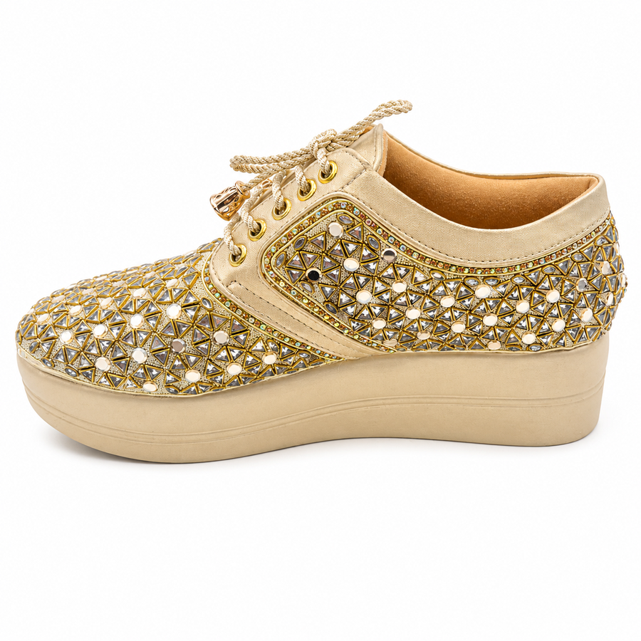 Bridal Wedge Heel Sneaker