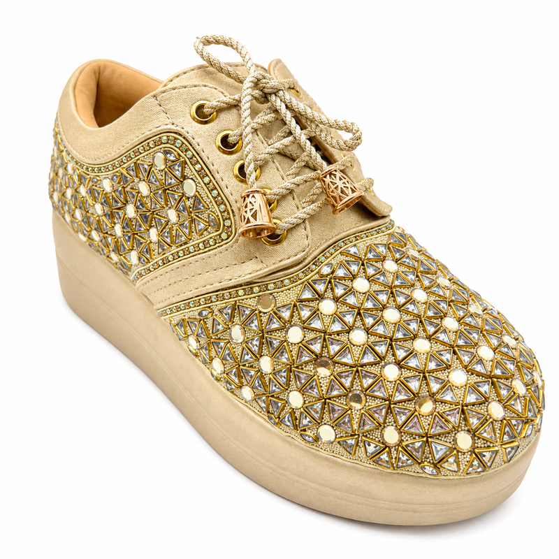 Bridal Wedge Heel Sneaker