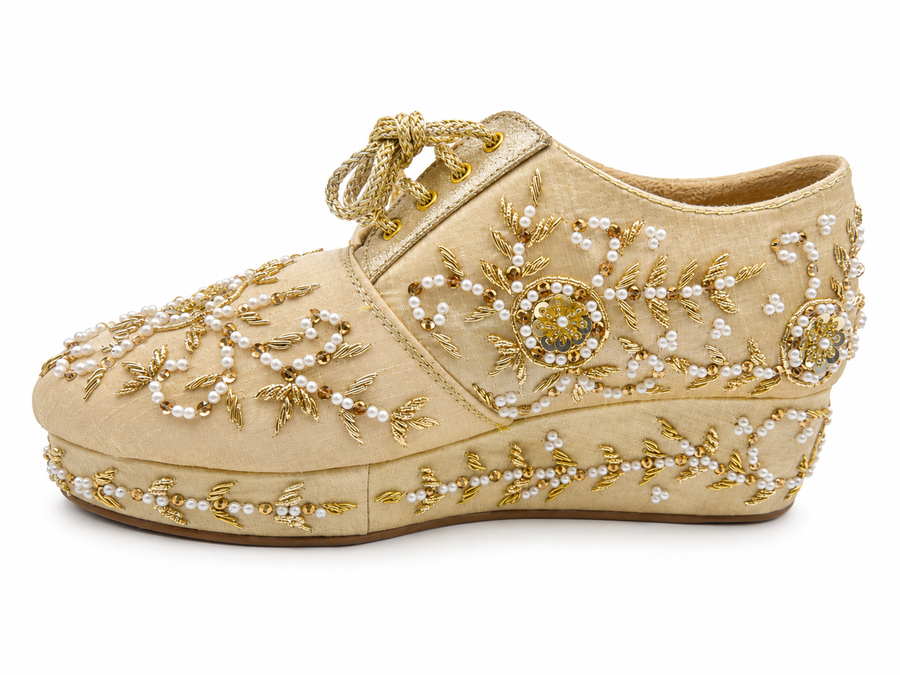 Bridal Wedge Heel Sneaker