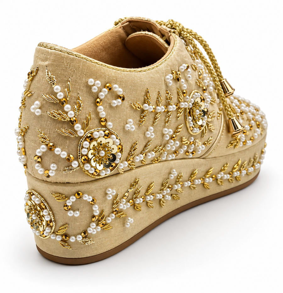 Bridal Wedge Heel Sneaker
