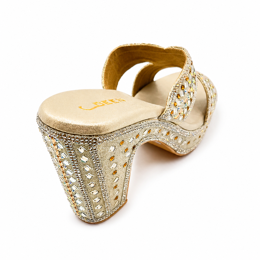 Women's Bridal Block Heel Slip-On