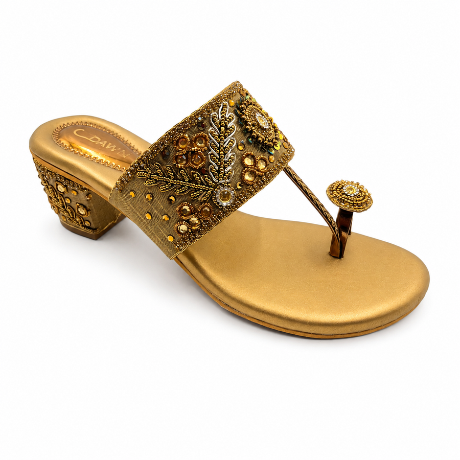 Bridal Block Heel Slip-On