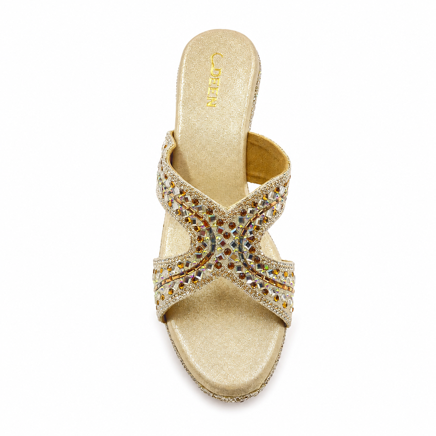 Women's Bridal Block Heel Slip-On