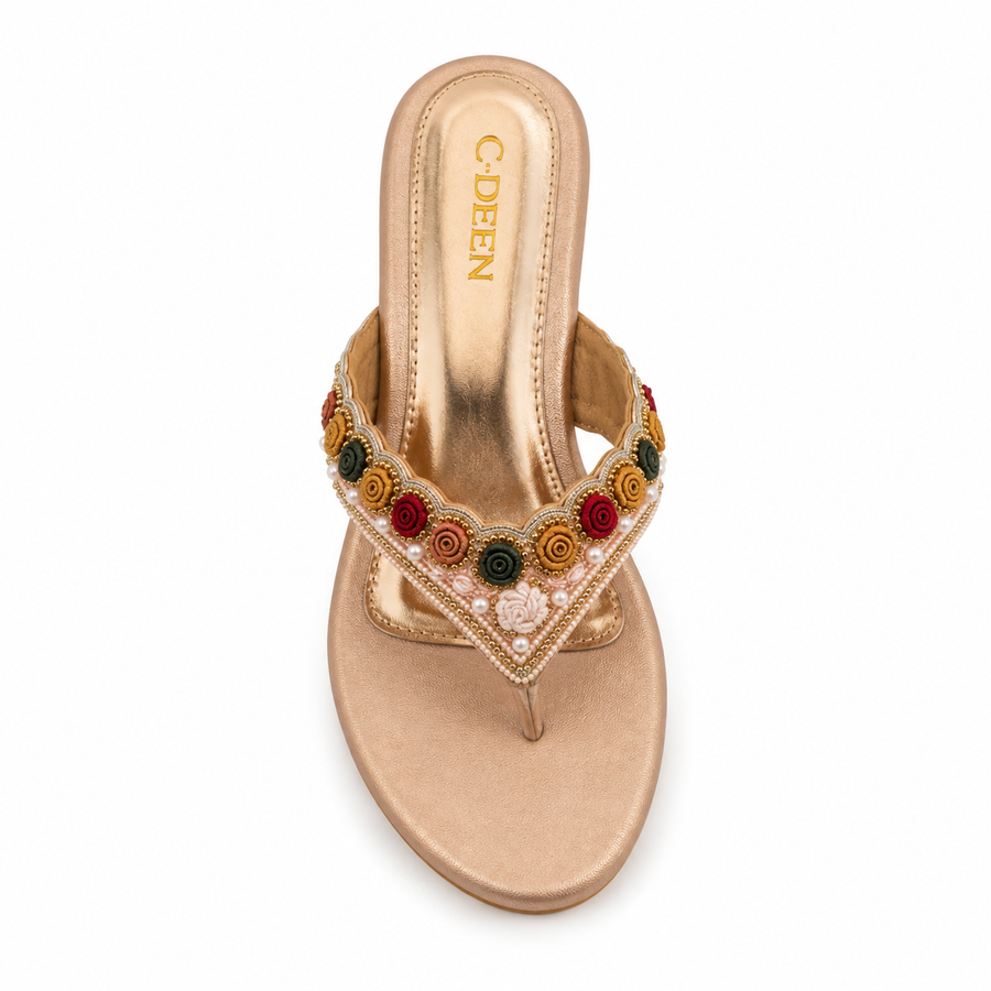 Women's Bridal Kitten Heel slip on