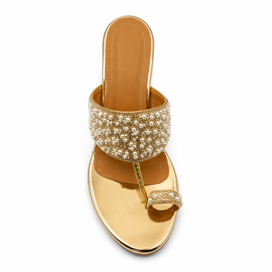 Women's Bridal Block Heel Slip on