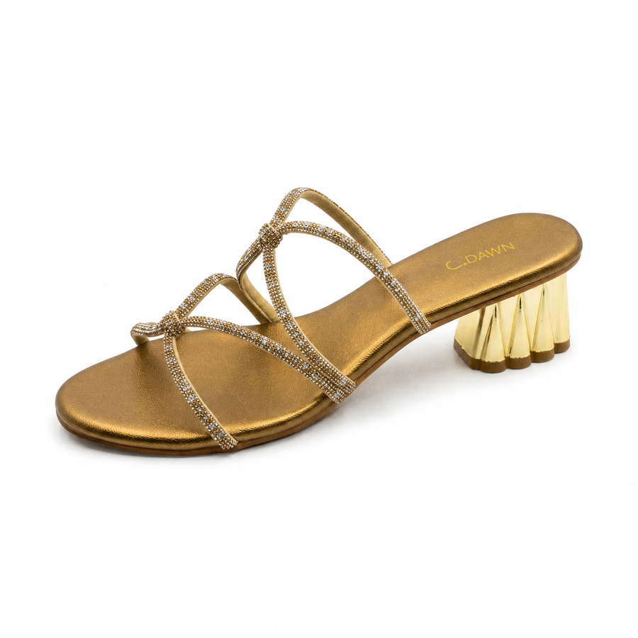 Women's Bridal Block Heel Slip on