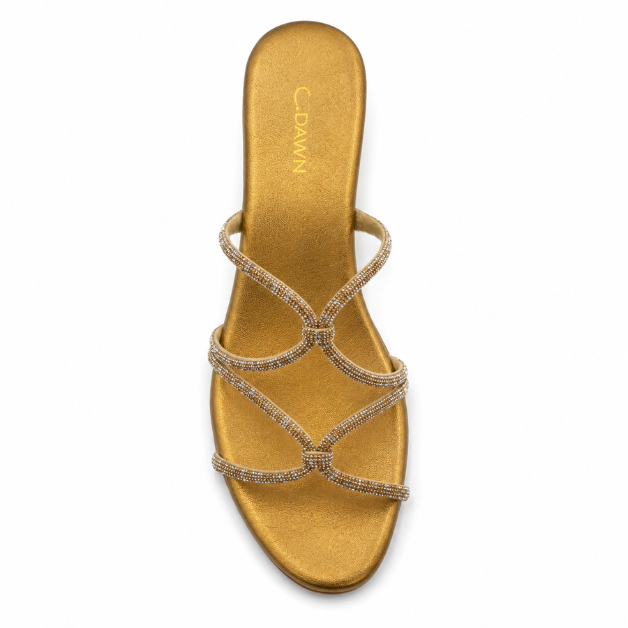Women's Bridal Block Heel Slip on