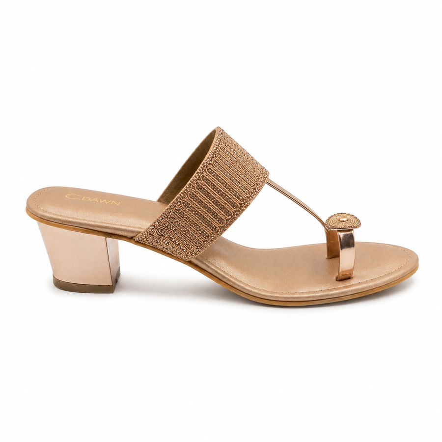 Women's Bridal Block Heel slip on
