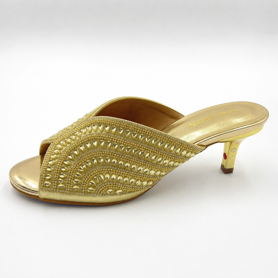 Women's Bridal Kitten Heel Slip on