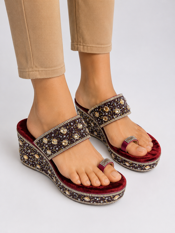 Women Bridal Wedge Sandal