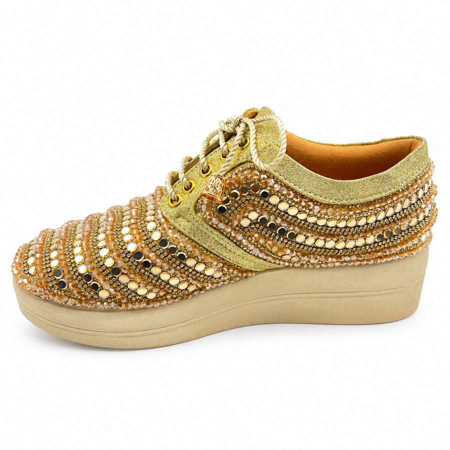 Bridal Wedge Heel Sneaker