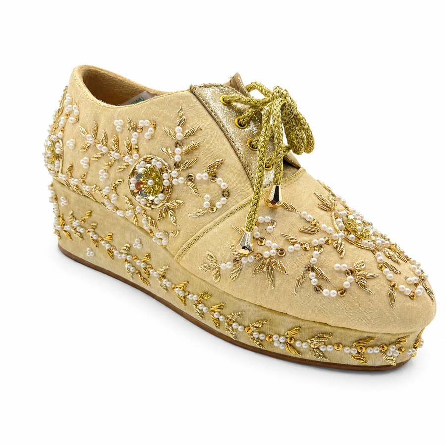 Bridal Wedge Heel Sneaker