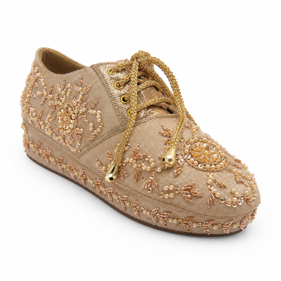 Bridal Wedge Heel Sneaker
