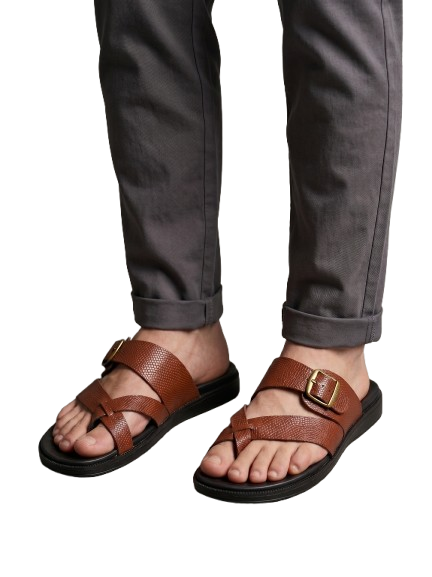 DAWN Heritage Brown Buckle Sandal
