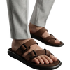 DAWN Executive Brown Dual-Buckle Sandal
