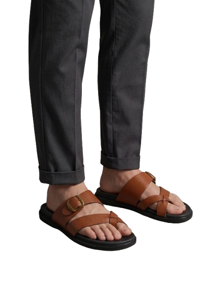DAWN Terra Brown Cross-Strap Sandal