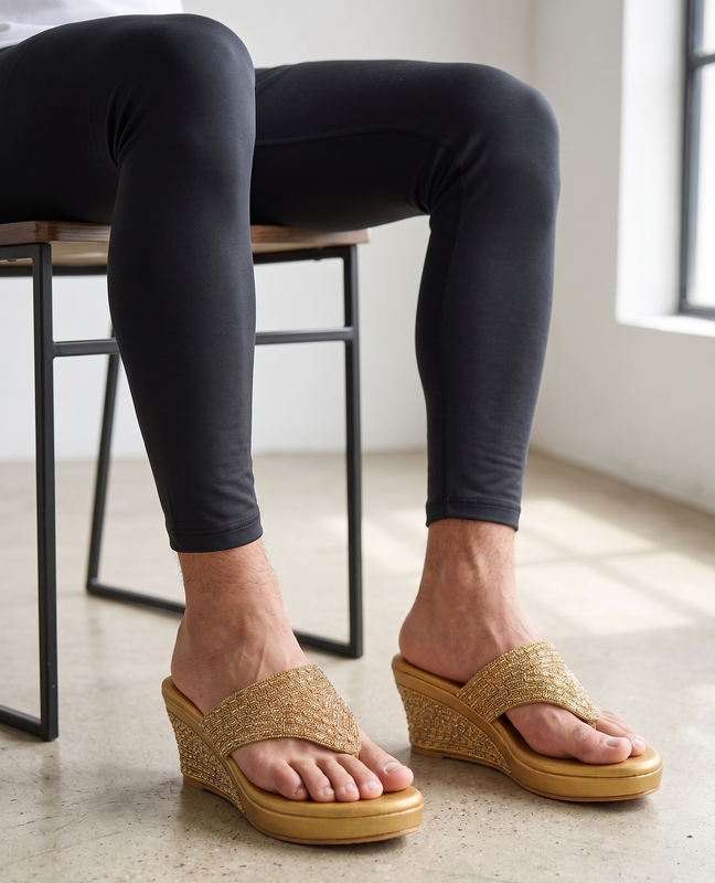 Women Bridal Wedge Feel