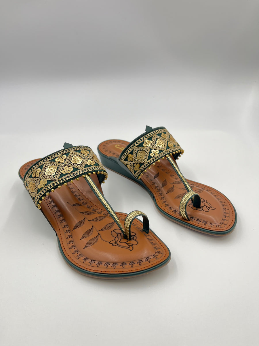 Women Casual Wedge Kolhapuri