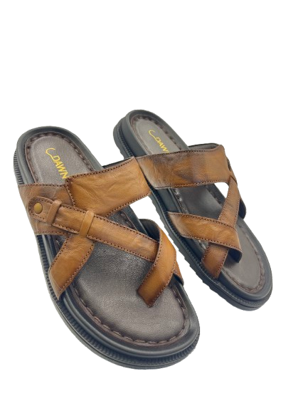 DAWN Classic Tan Cross-Strap Sandal