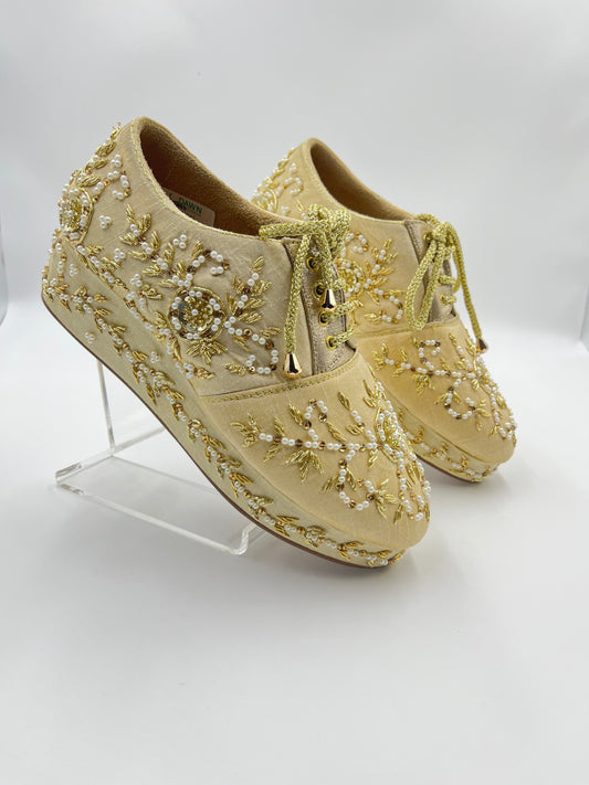 Women Bridal Wedge Heel Sneaker