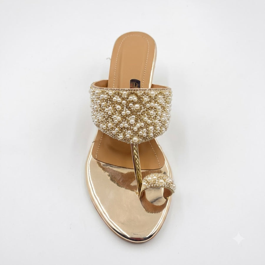 Women's Bridal Block Heel Slip on