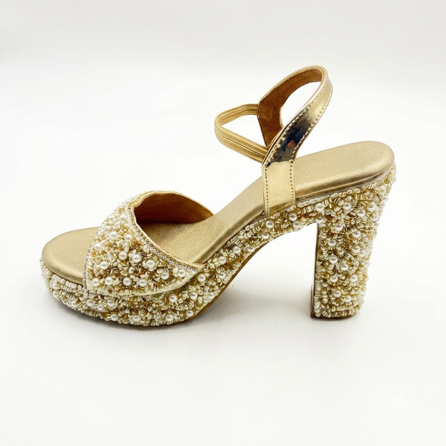 Women's Bridal Block Heel Sandal