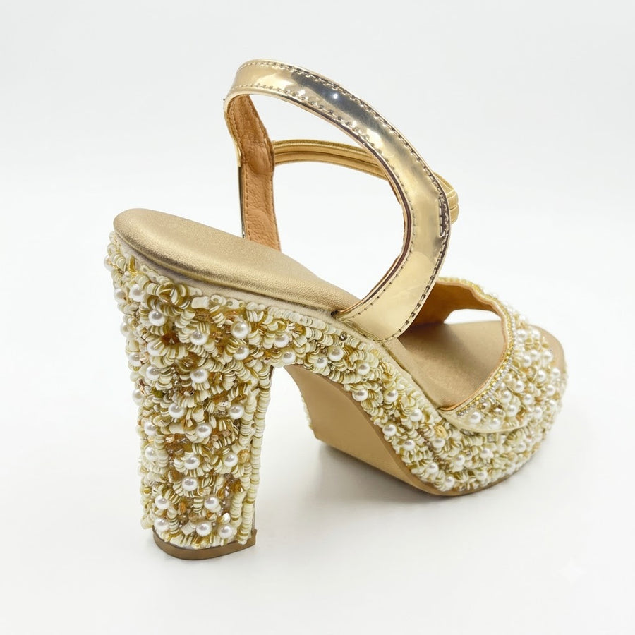 Women's Bridal Block Heel Sandal