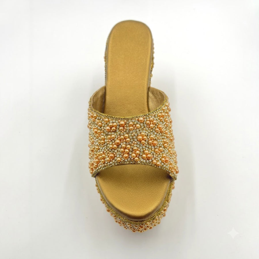Women's Bridal Block Heel Slip on