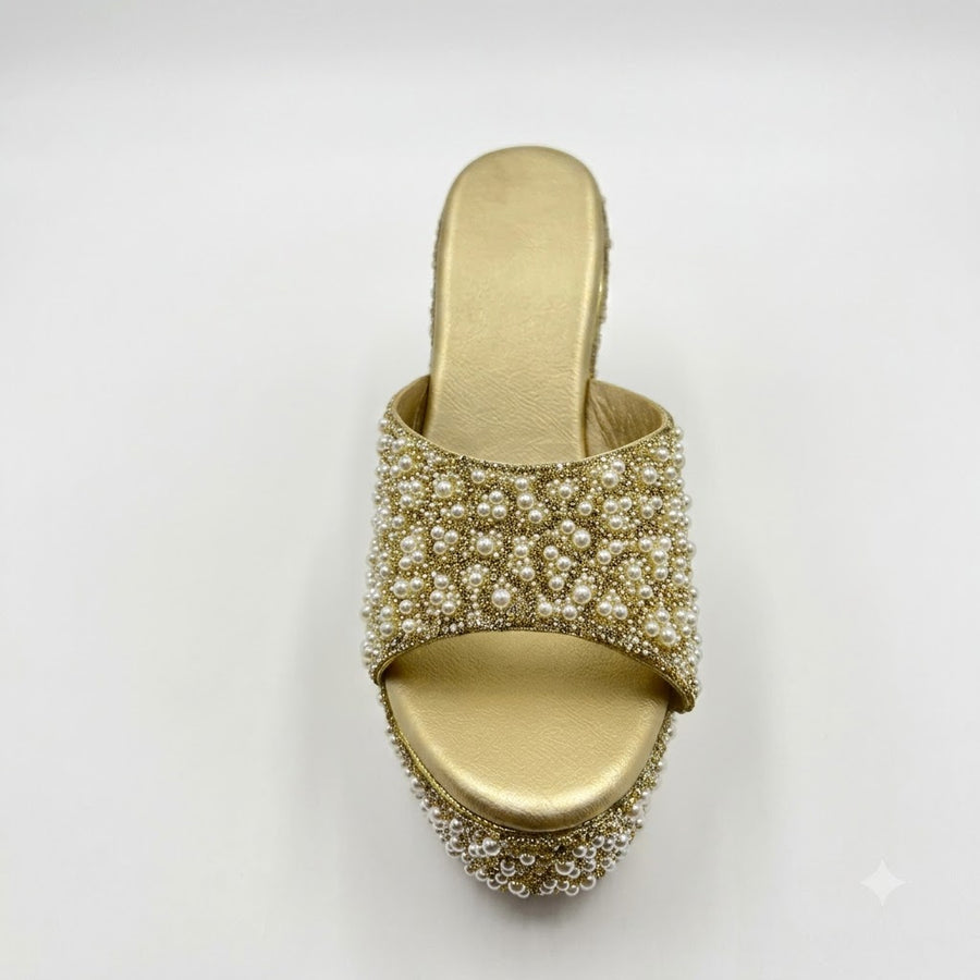 Women's Bridal Block Heel Slip on
