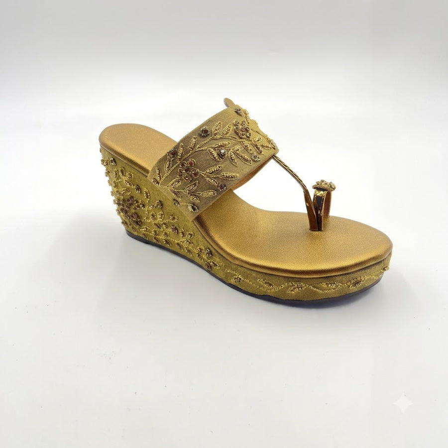 Women's Bridal Wedge Heel Slip on