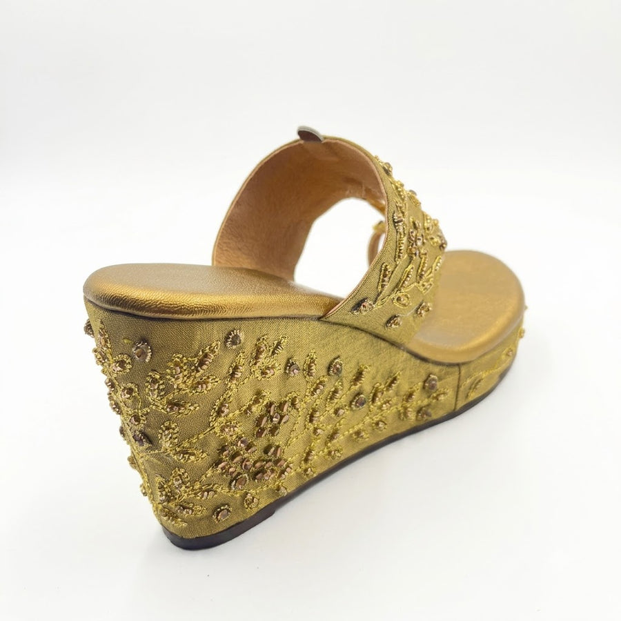 Women's Bridal Wedge Heel Slip on