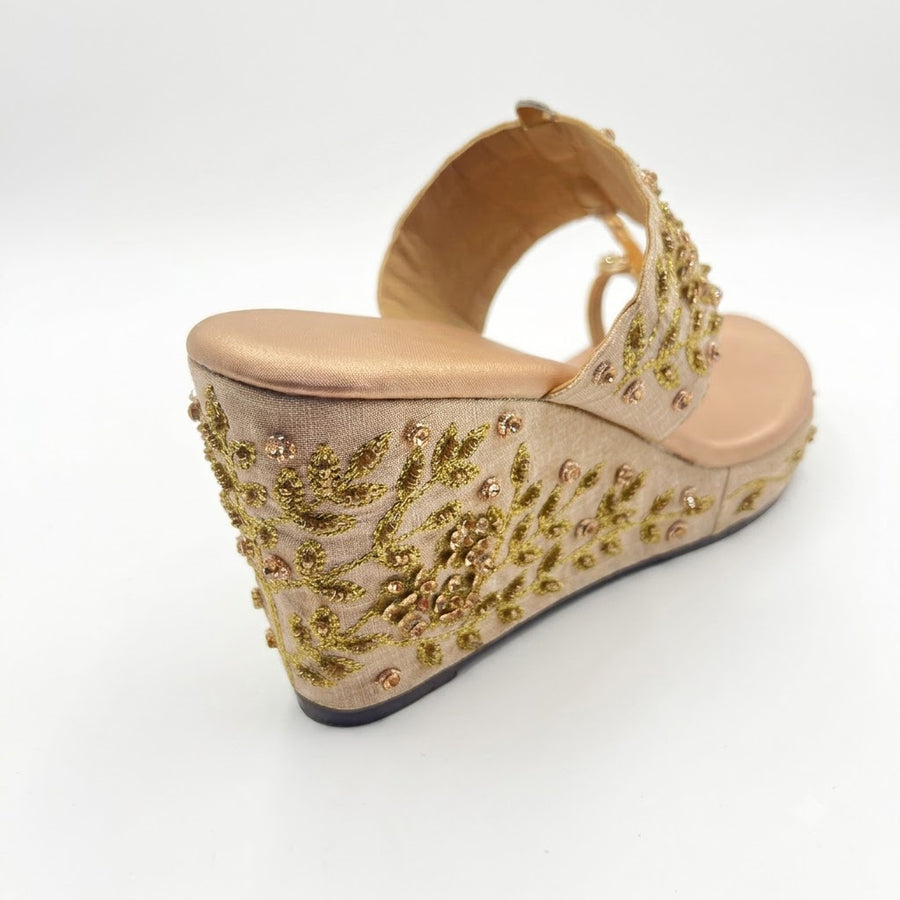 Women's Bridal Wedge Heel Slip on