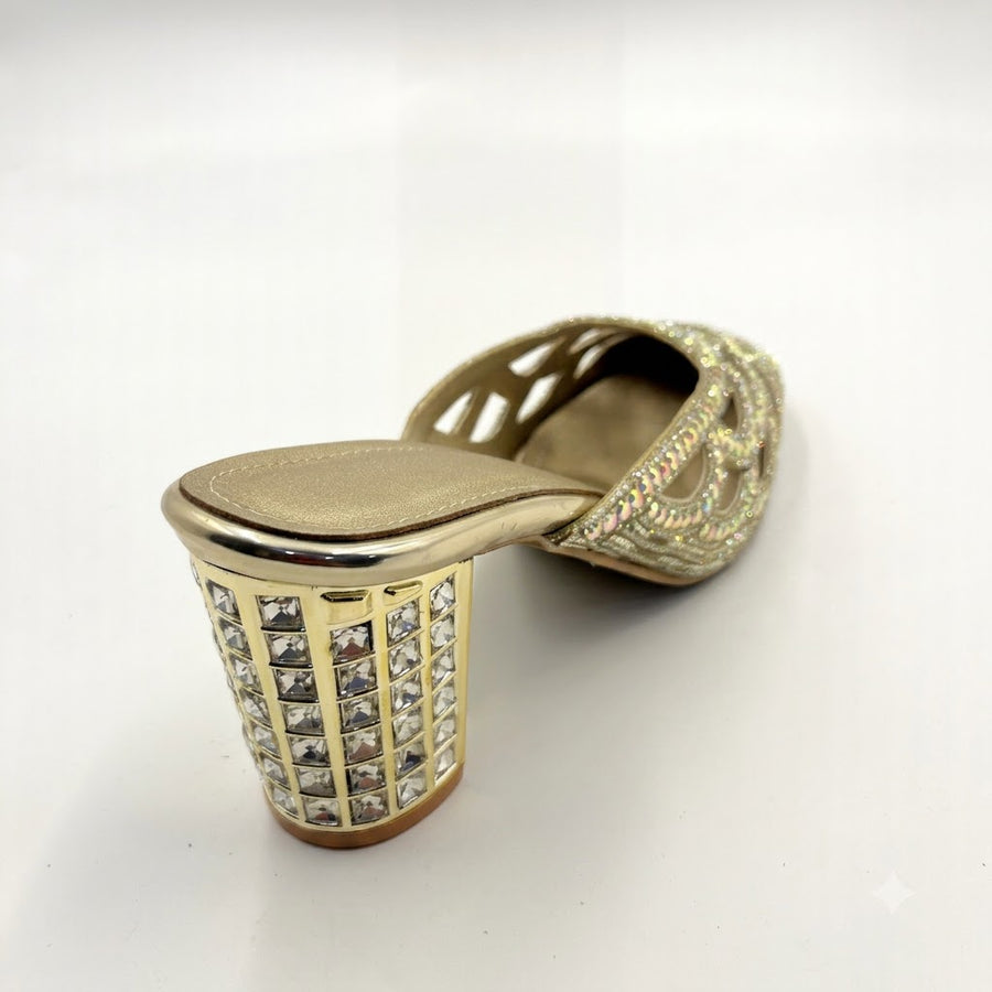 Women's Bridal Block Heel Slip on