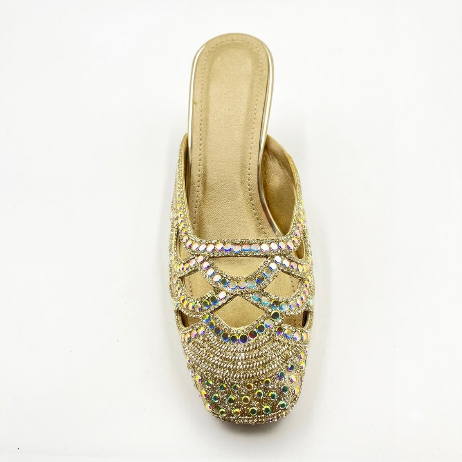 Women's Bridal Block Heel Slip on