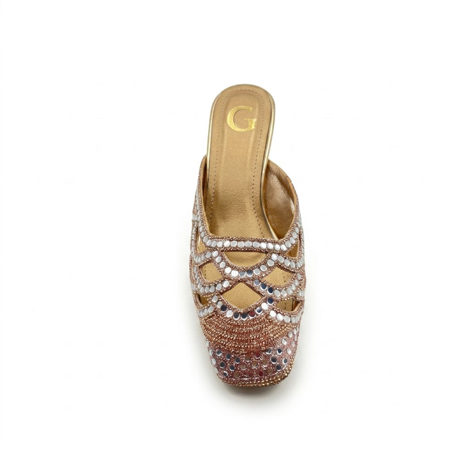 Women's Bridal Block Heel Slip on