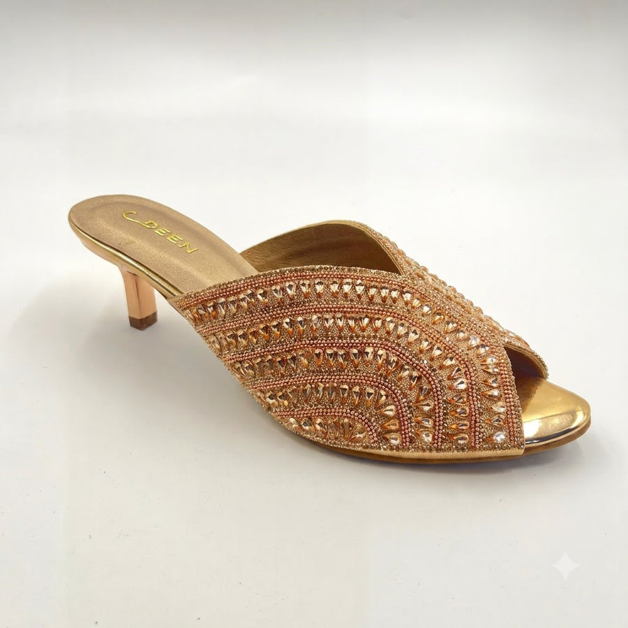 Women's Bridal Kitten Heel Slip on